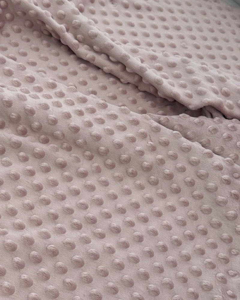 Levně Minky látka metráž – jemný plyš 380 g/m², šíře 160 cm, pudrově růžová 1 metr