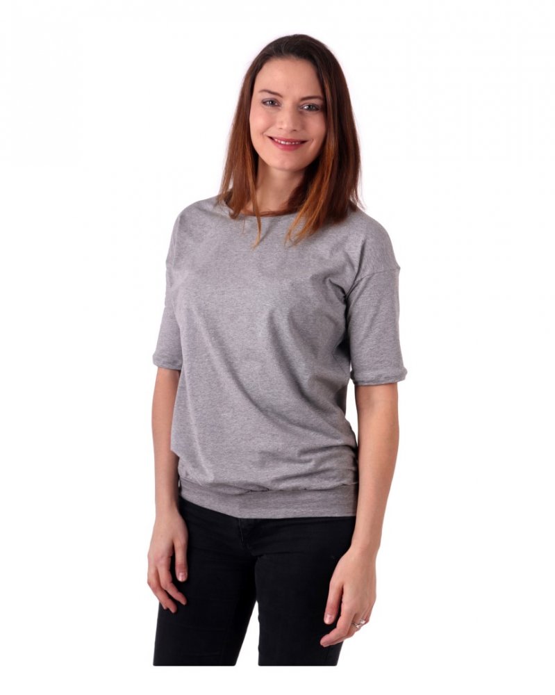 E-shop Jožánek Dámske oversized tričko Darina, sivý melír L/XL