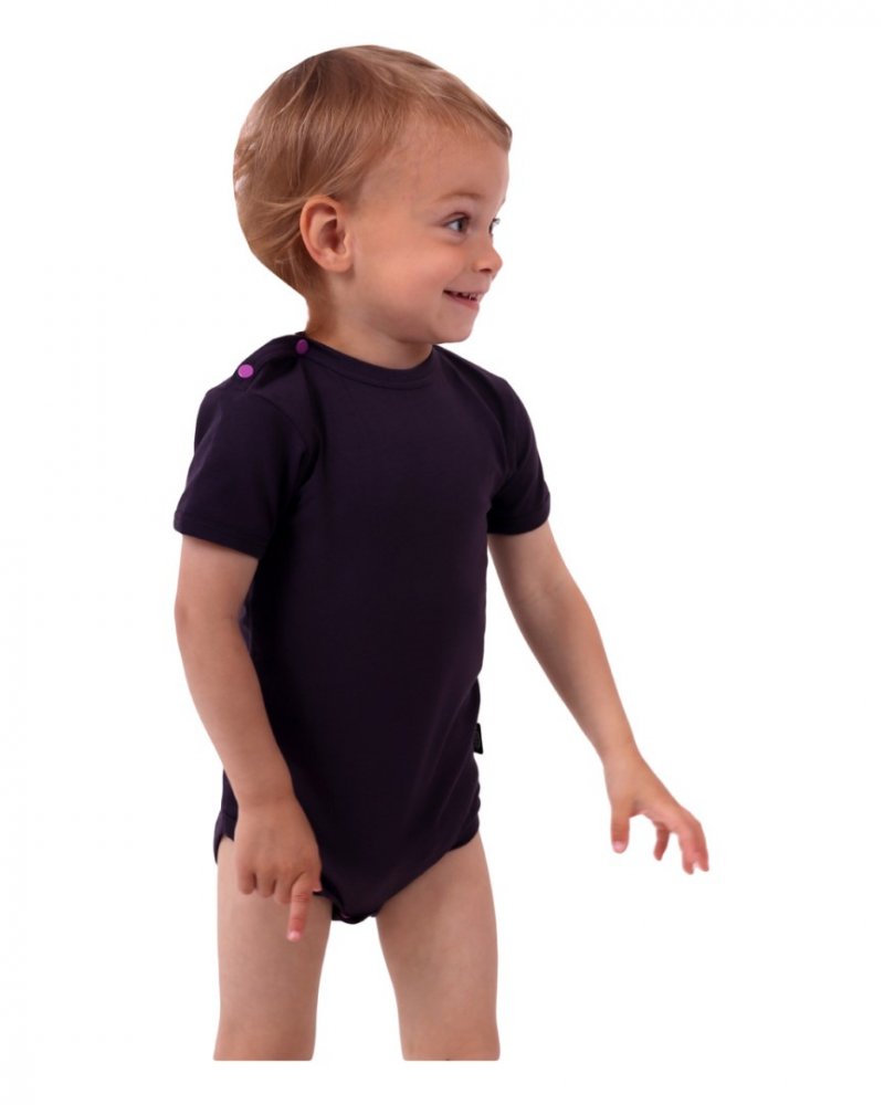 E-shop Jožánek Dojčenské body, krátky rukáv, slivkovo fialové 56