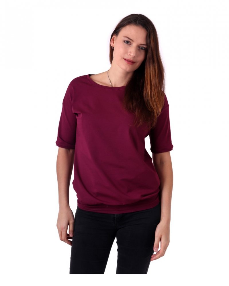 E-shop Jožánek Dámske oversized tričko Darina, cyklamen L/XL