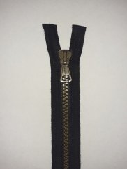 Zipper 90cm, black+bronze