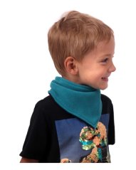 Warmes Halstuch aus gestricktem Fleece, türkis