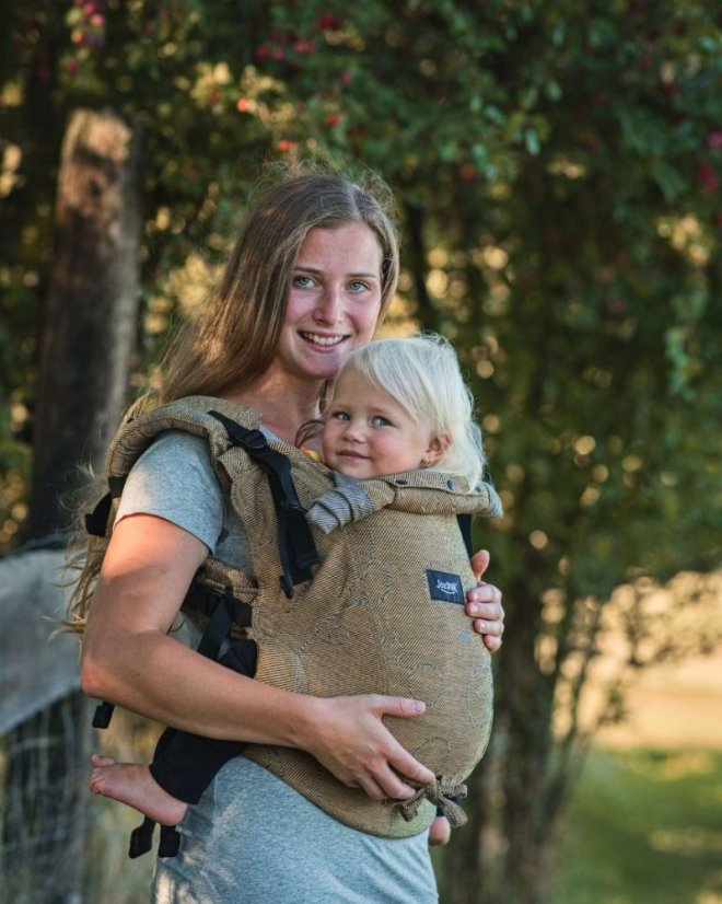 Ergonomische Babytrage für Toddler Dan, Senffarbe