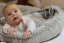 Baby nest for newborns – large MINKY design from birth, grey
