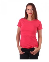 Kojicí tričko Lena, krátký rukáv, lososově růžové