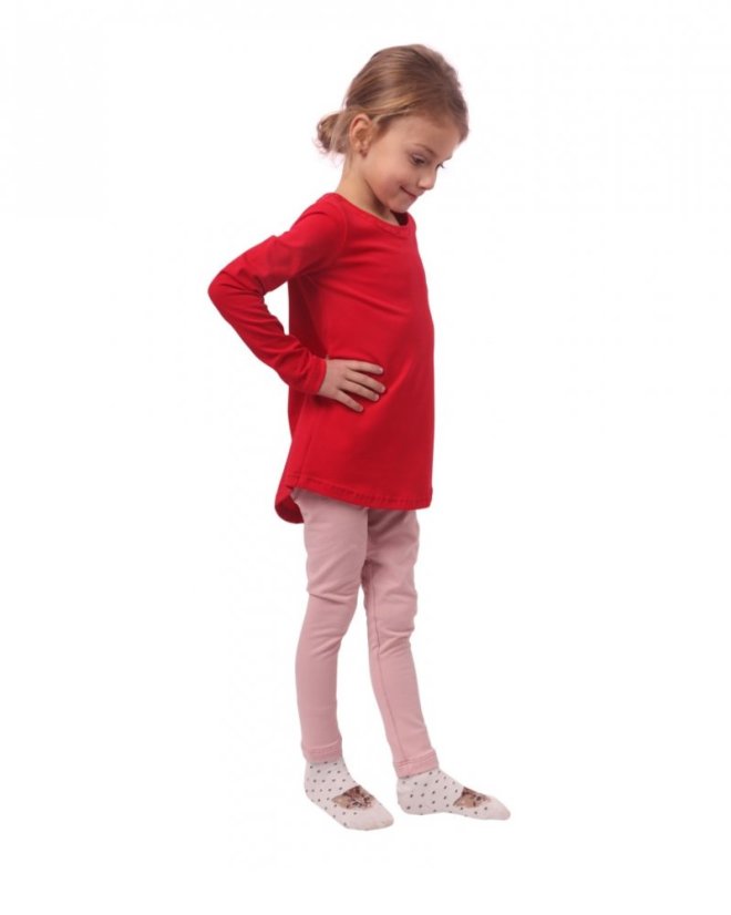 Warm children´s leggings, powder rose