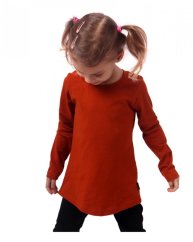 Girls’ T-shirt, long sleeve, cinnamon