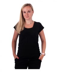 Klaudia Still-T-Shirt, kurzarm, schwarz