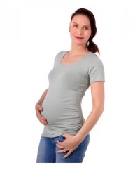 Maternity T-shirt Johanka, short sleeves, olive green