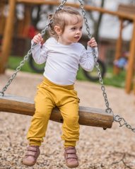 Baggy pants for kids, mustard