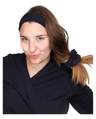 Multifunctional scarf, black, for adults