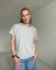 Majica za dojenje z zadrgo Kira, oversized – siv melange