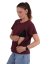 Kojicí tričko se zipem Kira, oversized – bordo