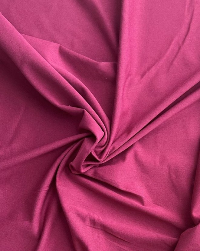 Zbytek metráže: Bavlněný úplet s elastanem, 185gr/m2, cyklámen