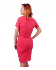 Breast-feeding dress Elena, short sleeves, salmon pink