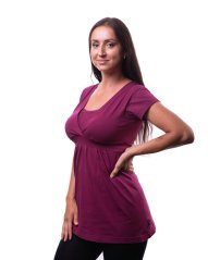 Maternity and breast-feeding tunic Anicka, CYCLAMEN