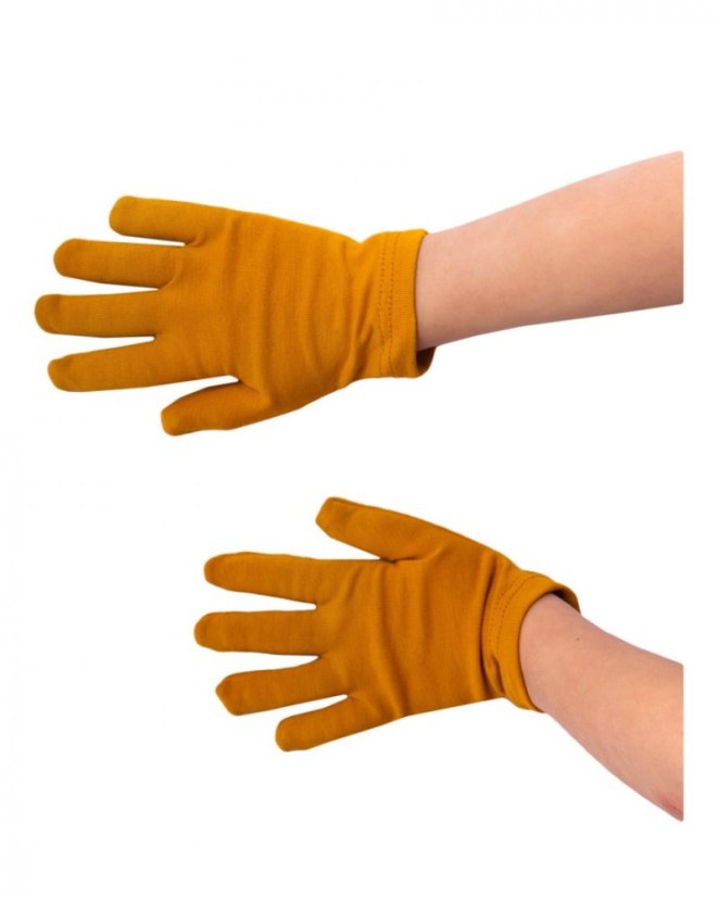 Children’s gloves for eczema for atopic skin – mustard