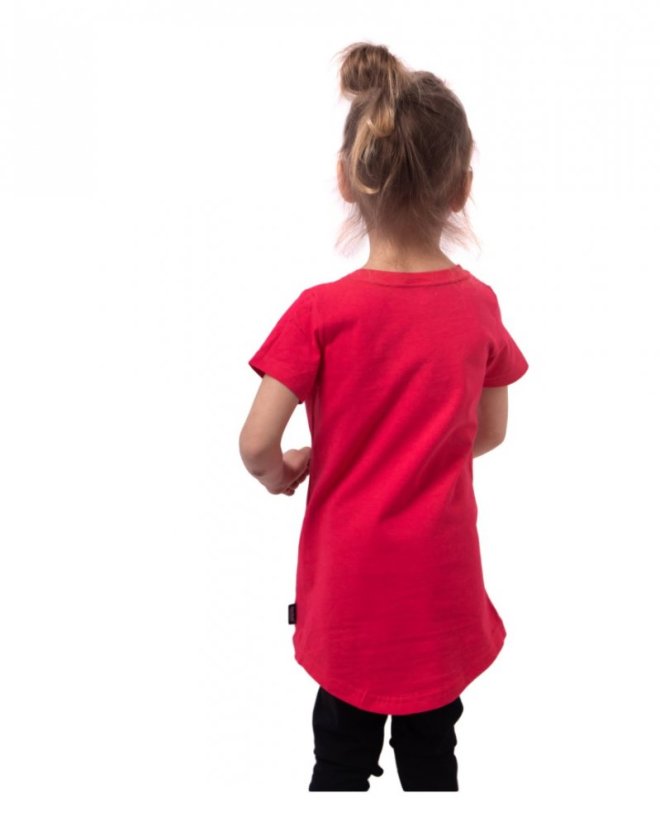 Dívčí tričko, krátký rukáv, lososově růžové