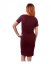 Breast-feeding dress Elena, short sleeves, bordeaux - Size: S/M