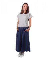 Langerröck Maxiröck mit Taschen Linda, Jeansblau