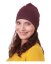 Baumwollmütze für Damen, zweiseitig, schwarz + bordeaux