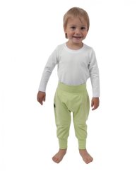 Dětské kalhoty baggy, lehké, světle zelené
