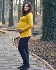 Zimné tehotenské softshellové nohavice Astrid, čierne