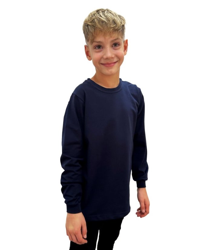Dětské tričko, dlouhý rukáv, tmavě modré