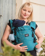 Ergonomische Babytrage für Neugeborene, türkis