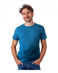 Herren T-shirt Marek, kurze Ärmel, dunkeltürkis