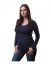 Nursing T-shirt Catherine, long sleeves – dark blue - Size: XS/S