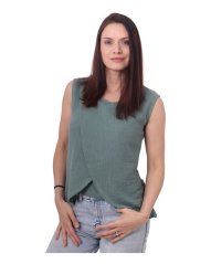 Nursing muslin top Maja, green