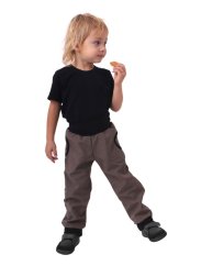 Detské softshellové nohavice s reguláciou pása, béžové