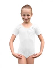 Dres dievčenský baletný / gymnastický, BIELY