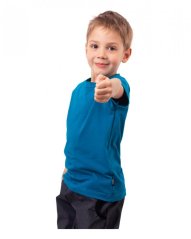 Kinder-T-Shirt, Kurzarm, dunkeltürkis