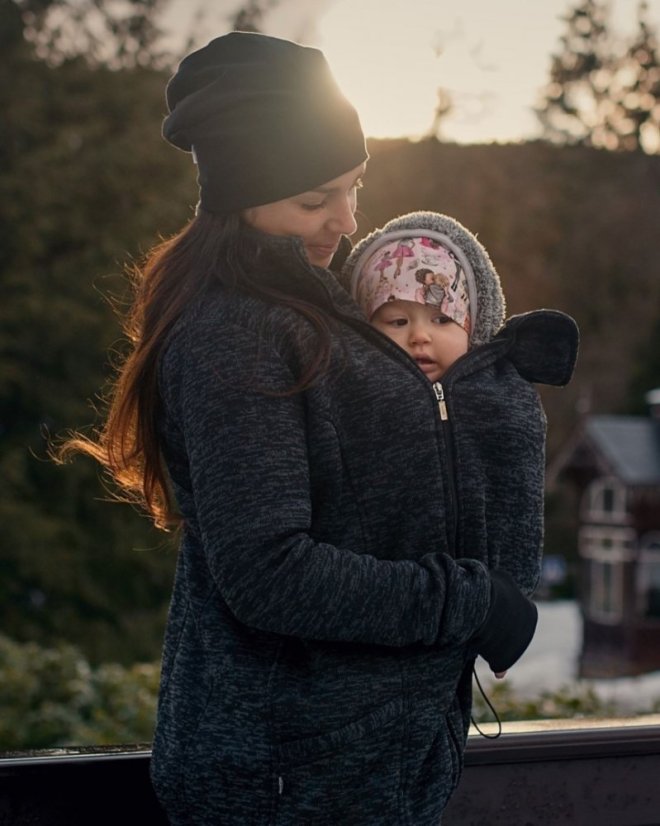 Babywearing sweater (front babywearing only) Elsa, black