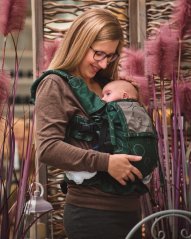 Newborn baby carrier, green