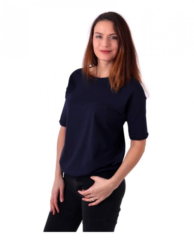 Dámské oversized tričko Darina, tmavě modré - Velikost: XS/S