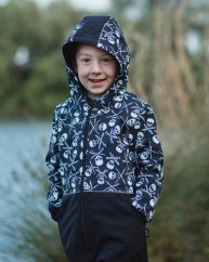 Kid's softshell jumpsuit, pirate skulls