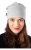 Women’s Reversible Cotton Beanie, black + grey melange