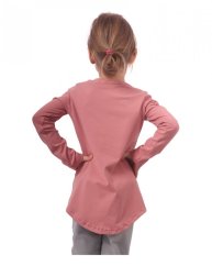T-shirt für Mädchen, langarm, altrosa