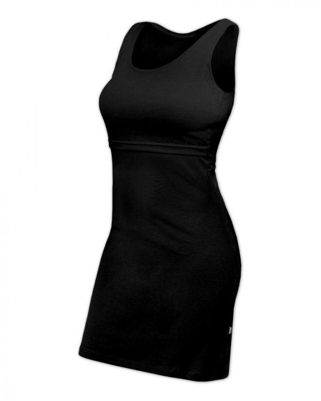 Breast-feeding dress Elena, short sleeves, black - Size: M/L