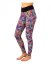 Damen-Leggings mit hoher Taille, lila Blumen