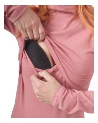 Breast-feeding roll-colar T-shirt Katerina, old rose