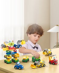 Stavebnice auto-robot 6v1, velké kompatibilní kostky pro děti od 3 let, 57 dílků