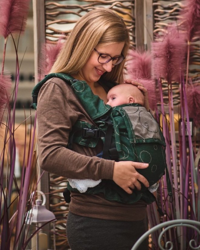 TESTER Nosítko pro novorozence NEWBORN, zelené