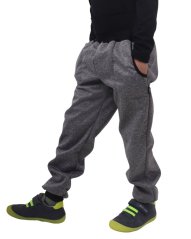 Kinder Softshellhose mit Fleece – graumeliert