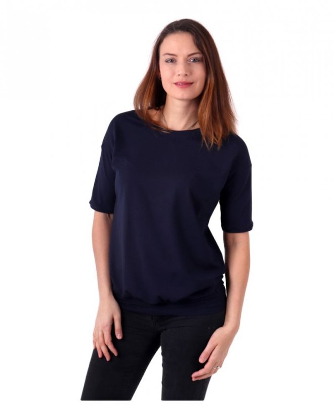 Dámské oversized tričko Darina, tmavě modré - Velikost: XS/S