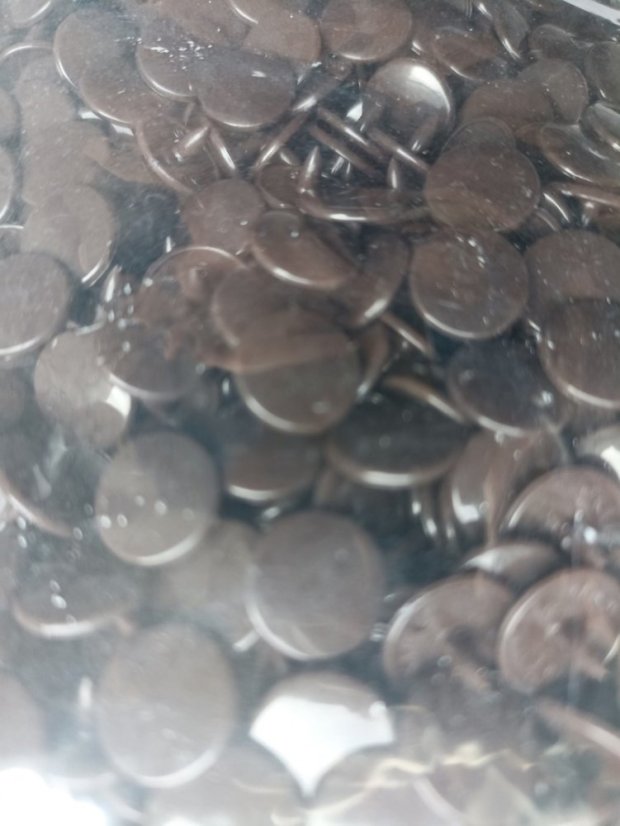 Plastic snaps / studs 9.7mm, 1,000 pcs chocolate brown