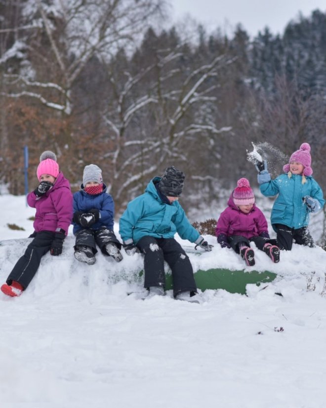 Winterjacke für Kinder, türkis